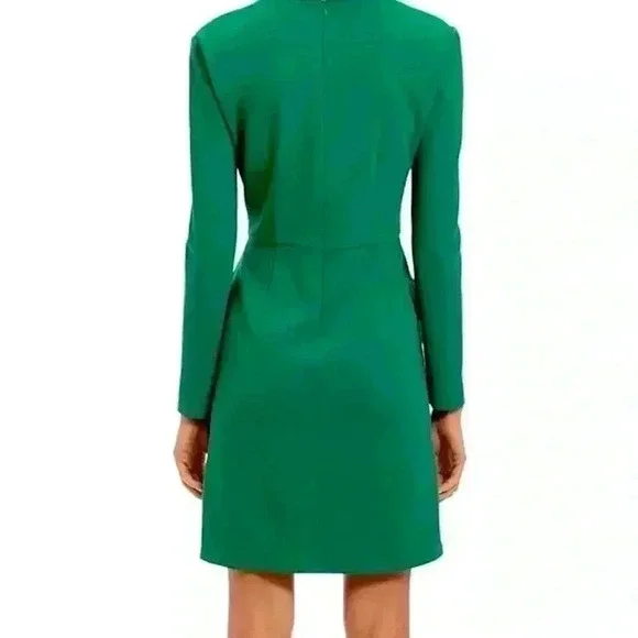 Donna Morgan Women’s Long Sleeve Sheath Dress with Flap Pockets at Side Hips - Picture 6 of 15